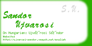 sandor ujvarosi business card